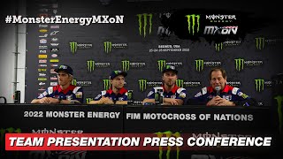 Team Presentation Press Conference  Monster Energy FIM Motocross of Nations 2022 MXGP Motocross [upl. by Ycram]