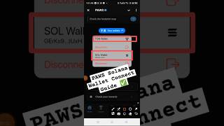 Paws Solana Wallet Connect Guide ✅  Paws Solana Phantom Wallet Kaise Connect kare pawsairdrop [upl. by Ymrej]