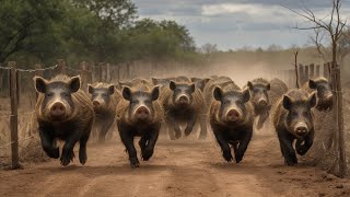 🧑‍🌾 How American Farmers Deal With Millions of Wild Boars That Destroy Farmland 🐗 [upl. by Oiramej]