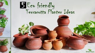 5 Easy Eco friendly Terracotta Planter Ideas For House Plants Youll LoveGREEN PLANTS [upl. by Idel]