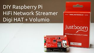 HOWTO DIY Raspberry Pi HiFi network streamer  DigiHat  Volumio [upl. by Bergstrom271]