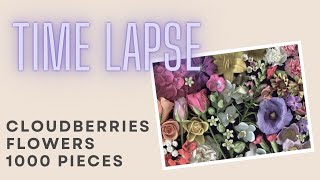 🌸 1000Piece Timelapse quotCloudberries Flowersquot Puzzle in Full Bloom 🌸 [upl. by Bennir]