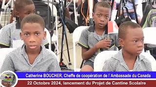 MENFPÉducationAlimentation Lancement d’un Projet de cantine scolaire ciblant 100000 élèves [upl. by Ardnassac]