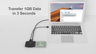 QGeeM SATAIDE TO USB 30 Adapter [upl. by Akemahc401]