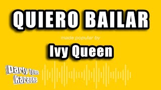 Ivy Queen  Quiero Bailar Versión Karaoke [upl. by Ameg]