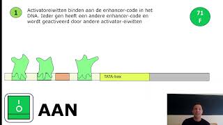 Eiwitsynthese 1 Binas 71F transcriptiefactoren enhancer silencer repressor activator DNAlus [upl. by Einnep816]