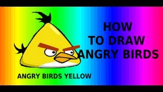 Angry Birds  How To Draw yellow birds [upl. by Happ]