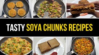 5 Easy amp Tasty High Protein Soya Chunks Recipes [upl. by Annahc]