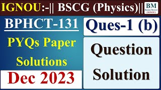 BPHCT 131 Previous Year Question Paper Solution  BPHCT 131 Solved Previous Year Questions Paper [upl. by Fesuoy]