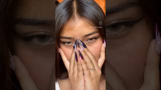 Foxy eyes 🦊  Tried this viral fox eye eyeliner 👁️  shorts ytshorts viralvideo tiktokviral [upl. by Ethbun889]