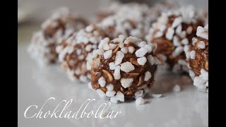 Chokladbollar  Swedish Chocolate Balls  Sundaebake [upl. by Ridan]