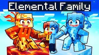 Having a SECRET ELEMENTAL FAMILY in Minecraft [upl. by Darrow339]