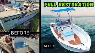 Aluminum Boat Restoration  Ultimate Transformation START TO FINISH [upl. by Nylaj]