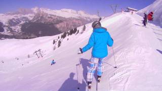 Afdaling WK piste Val Gardena [upl. by Nyrroc531]