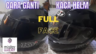 CARA GANTI VISOR KACA HELM FULL FACE  KYT R10 [upl. by Dinnage]