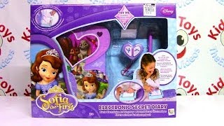 Disney Princess Sofia the First Electronic Secret Diary by IMC Toys [upl. by Akemehs390]