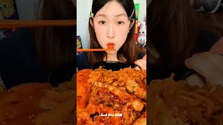 ASMR Rice Cake Dipped In Spicy Sauce  Small Bites ASMR dessert asmr mukbang reels fyp foryou [upl. by Ladonna54]