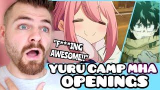 First Time REACTING to My Hero Academia x LAIDBACK CAMP OPENINGS  New Anime Fan  REACTION [upl. by Gristede371]