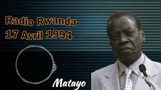 Documents archives  Rwanda avril 1994  Audio 5  Ngirumpatse Mathieu [upl. by Leod430]