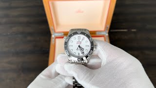 We Review the Omega White Dial Seamaster Pro Diver 300 [upl. by Hakilam]