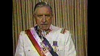 Pinochet Presidente de Chile Discurso de despedida completo con himno nacional [upl. by Ynney]