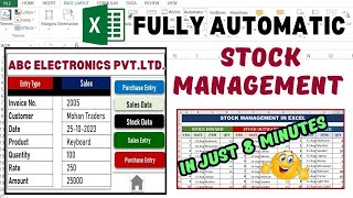 Stock  Inventory  Management in Excel  Stock Maintain in Excel  Hindi   Stock Register  CTA [upl. by Willis331]