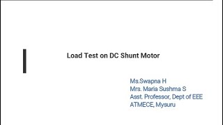 Load Test on DC Shunt Motor [upl. by Allister]