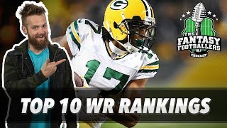 Fantasy Football 2018  Top 10 Wide Receivers  Guice Reactions Wobbly Tables  Ep 583 [upl. by Iv]