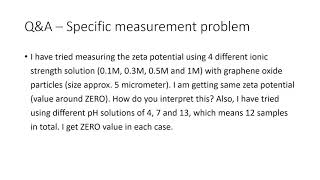 Measuring zeta potential  a specific measurement problem [upl. by Gnaht]