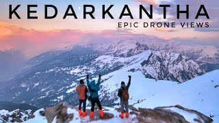 Epic Drone Views of Kedarkantha Summit  Kedarkantha Trek in Winters  Uttarakhand  Soul Trails [upl. by Hebbe]