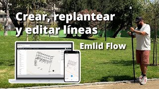 Crear replantear y editar líneas con Emlid Flow [upl. by Simone]