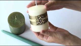 How To Decorate Candles [upl. by Ellerehc]