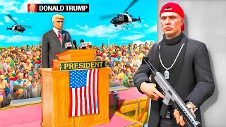 Ich BESCHÜTZE 1 Tag DONALD TRUMP in GTA 5 RP [upl. by Andy]