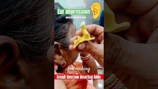 Ear impression for making small custom invisible hearing aids hearingaids bhilai chhattisgarh [upl. by Aimaj]