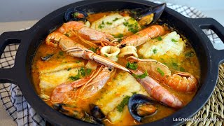 Cazuela de Pescado y Marisco Receta Fácil [upl. by Holder]