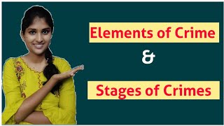 Elements of Crime  Stages of Crime  IPC lecture in tamil  Legal Knowledge [upl. by Ennayk]