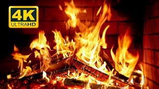 🔥 FIREPLACE Ultra HD 4K Fireplace with Crackling Fire Sounds Fireplace Burning Fire Background [upl. by Ange]