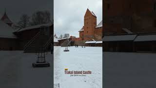 Trakai Island Castle 🇱🇹 Lithuanias fairytale fortress on the water vilnius lithuania balticsea [upl. by Ilrac790]