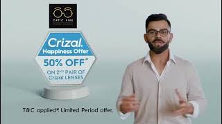 50 percent off on your second Crizal lenses at Optic Five Vellore [upl. by Eppilihp757]