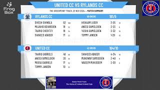 WPCA  First Division A  United Cricket Club v Rylands Cricket Club [upl. by Lepper]