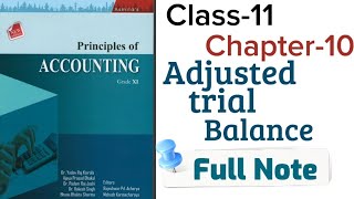 Adjusted trial balance Full noteSoultion Accounting  Class11 Asmitas Publication [upl. by Enytsirk]