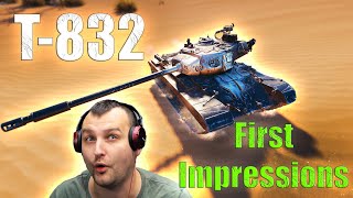 New PREMIUM Tank in Action T832  World of Tanks [upl. by Ellinnet]