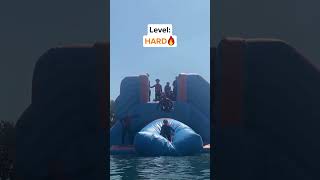 More AIRBAG LAUNCH but they get progressively higher 🔼 PART 2 waterpark stevenage funny fail [upl. by Reinert]