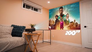 Upgrading my Home Theater Setup with a MASSIVE 200quot Projector [upl. by Stig]