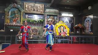 samanvithas first stage bharatanatyam at kumaraswamy temple 🛕 [upl. by Alios]