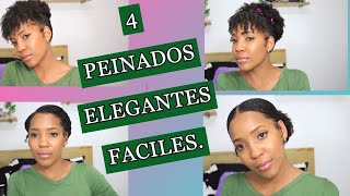 Peinados Elegantes Fàciles para Cabello Corto AfroRizado Luisannacf [upl. by Esnohpla]