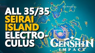 All Seirai Island Electroculus Genshin Impact [upl. by Anaihr]