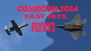 OSHKOSH 2024 fast jets flybys [upl. by Plerre662]