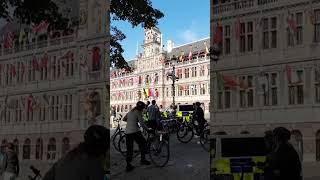 Morning bike ride along the main market of Antwerp [upl. by Inafets503]