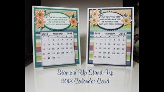 StampinUp Stand up 2018 Calendar Card [upl. by Ativet]